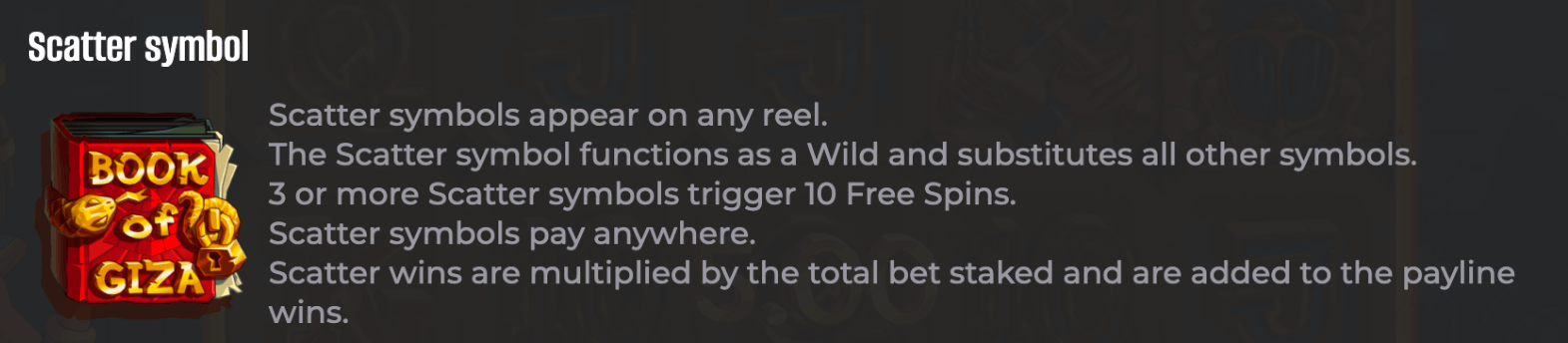 Book of Giza Scatter