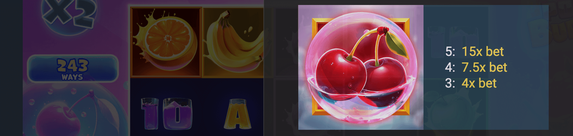 CherryPop Burst Symboles