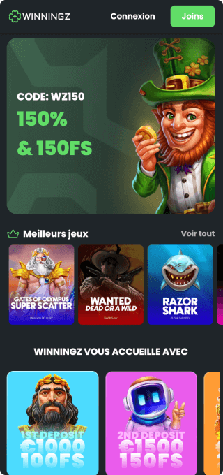 Winningz Casino mobile