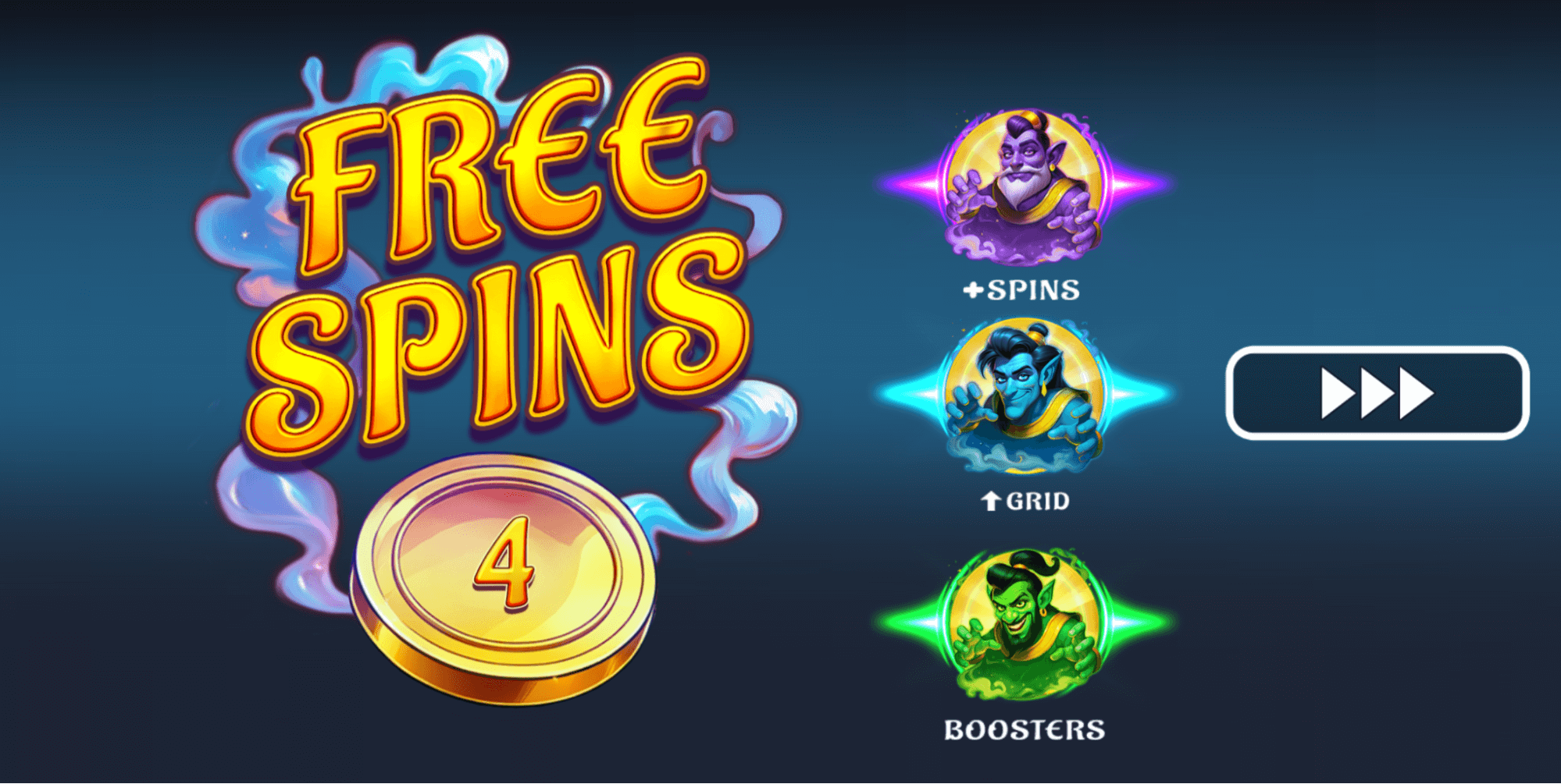 3 Power Genies Free Spins