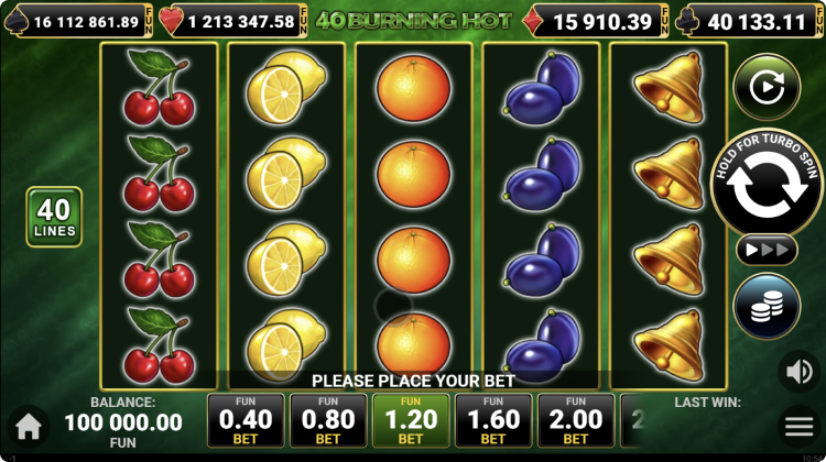 40 Burning Hot Machine à sous 40 Burning Hot Machine à sous