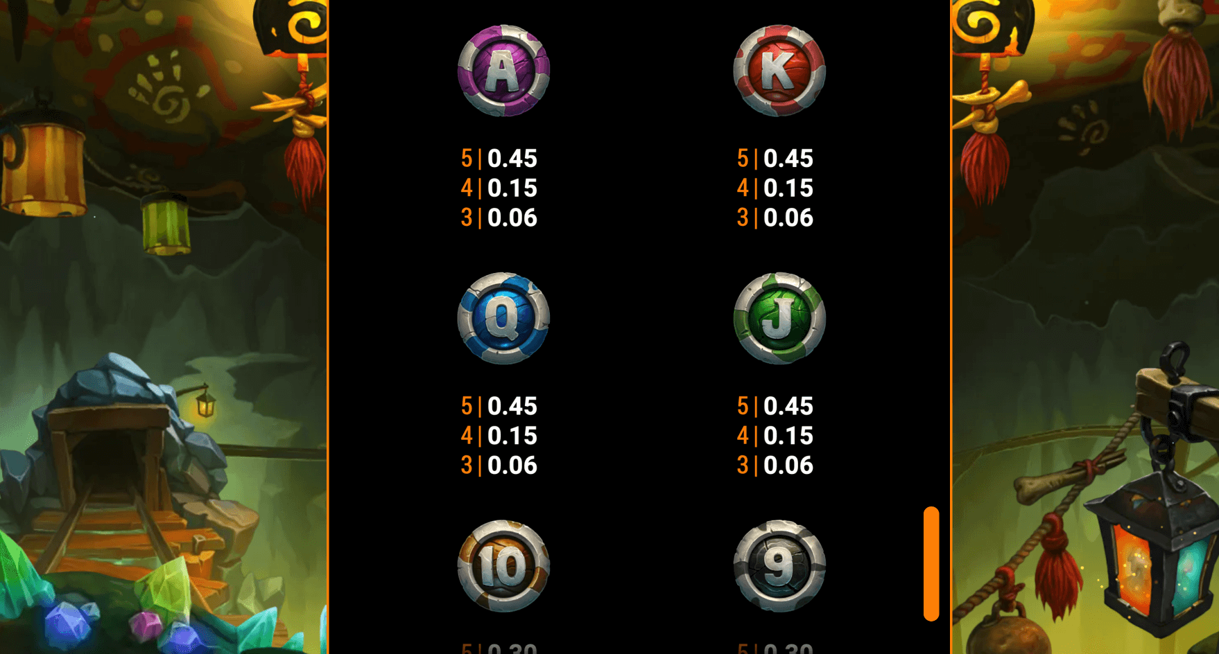 Cave Of Gems Symboles