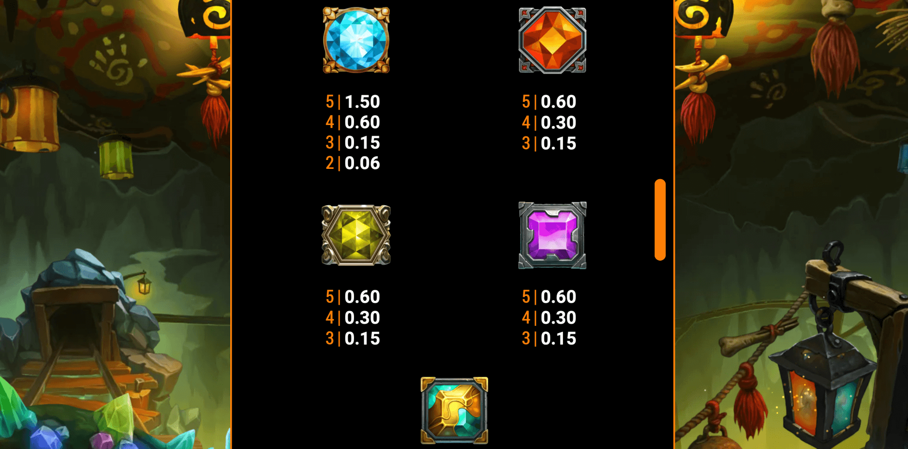 Cave Of Gems Symboles