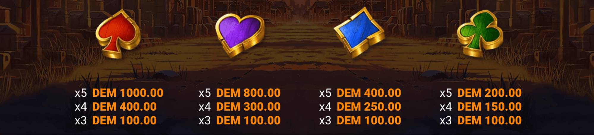 Mustang Rush Symboles