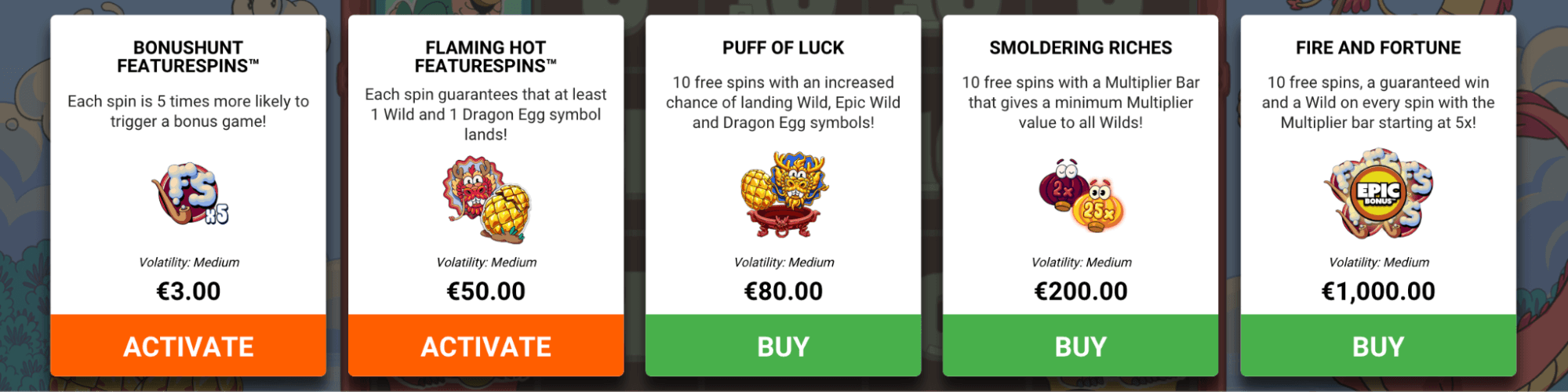 Smoking Dragon Bonus