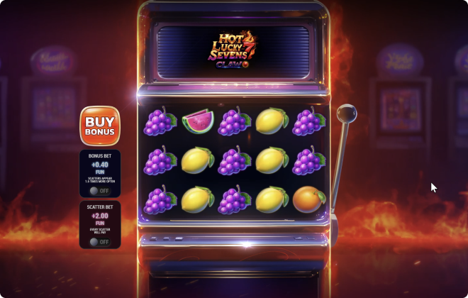 Hot Lucky Sevens Claw Machine à Sous Hot Lucky Sevens Claw Machine à Sous