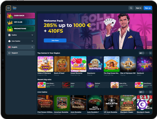 RollySpin Casino jeux