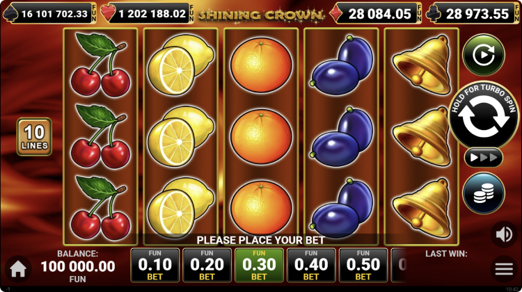 Shining Crown Machine à Sous Shining Crown Machine à Sous