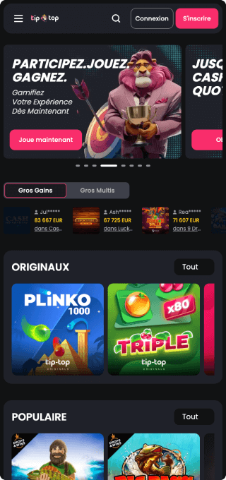 Tip-top.bet Casino mobile