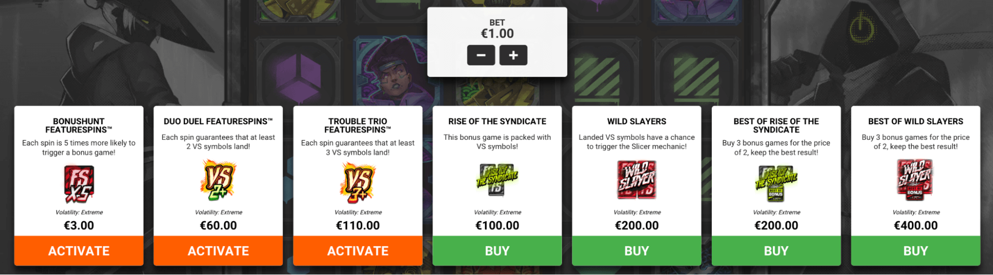 Slayers Inc Bonus Buy