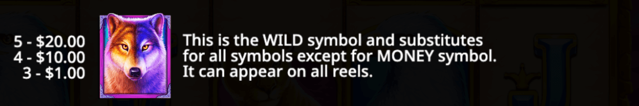 Wolf Gold Ultimate Symboles