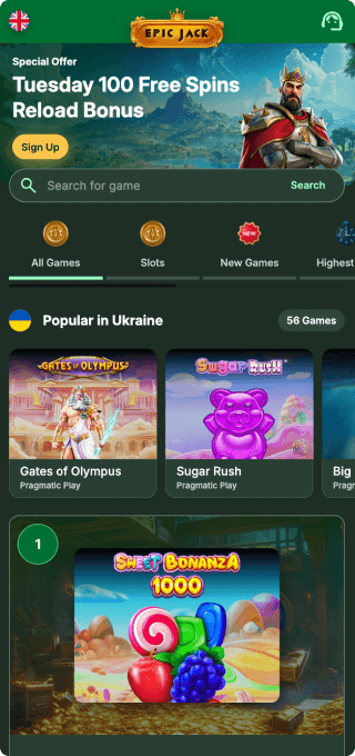 EpicJack Casino mobile