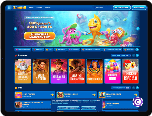 Spinfin Casino jeux