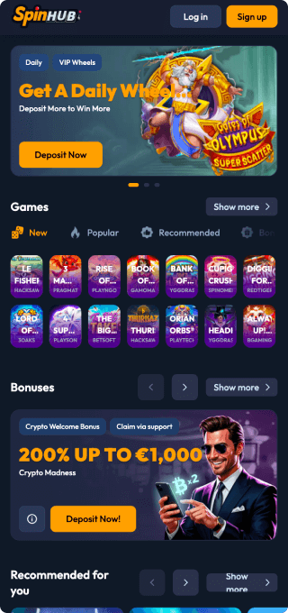 SpinHub Casino mobile