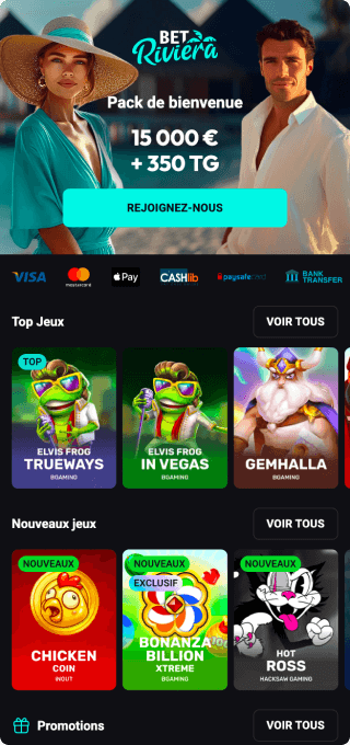 BetRiviera Casino mobile