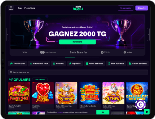WinBeast Casino jeux