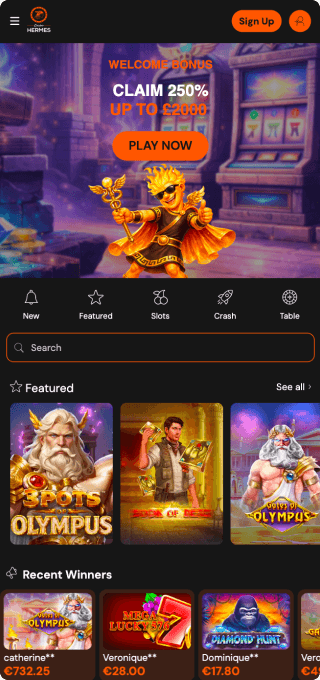 Hermes Casino mobile
