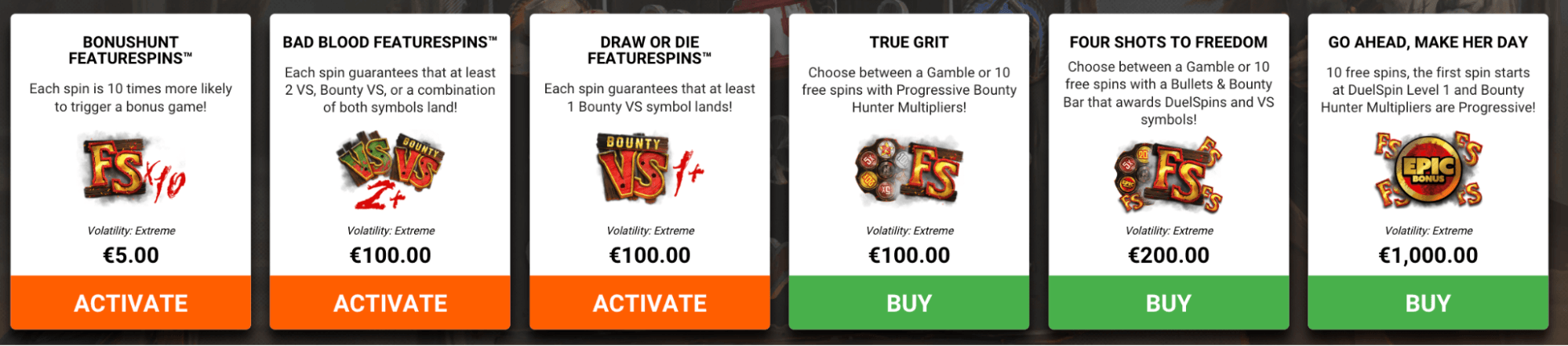 Epic Bullets & Bounty Feature Buy