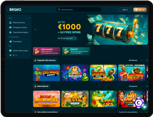 BravoPlay Casino jeux