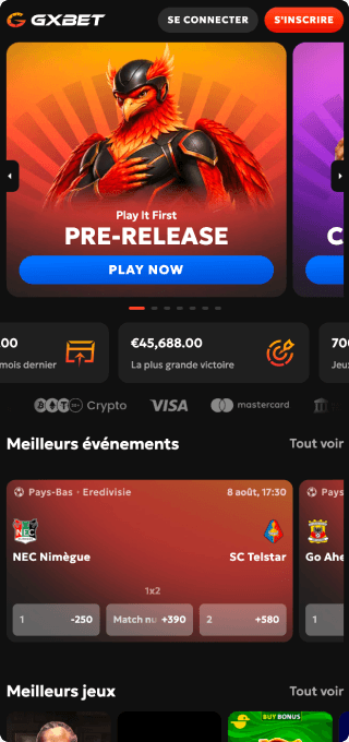 Gxbet Casino mobile