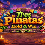 Tres Pinatas Hold & Win logo