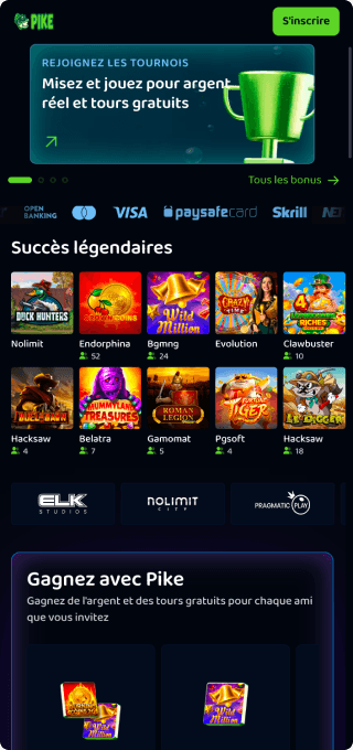 Pike Casino mobile